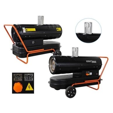 Netiesioginio degimo dyzelinis šildytuvas 40kW (su kaminu) Kraftdele KD11714 4 Netiesioginio degimo dyzelinis šildytuvas 40kW (su kaminu) Kraftdele KD11714 4