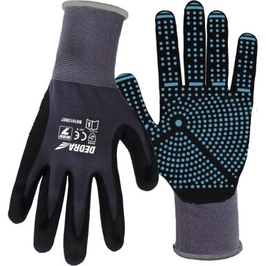 Nitrilo "Pro Comfort" dėmėtos apsauginės pirštinės, DEDRA BH1015R11, 11 dydis
