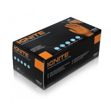 Nitrilinės pirštinės IGNITE L dydis, 25vnt 2