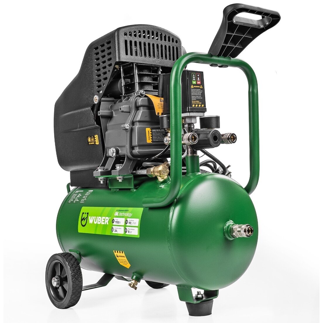 Oro kompresorius 24L, 8 BAR – 90 l/min, 1100W Wuber W54001 2 Oro kompresorius 24L, 8 BAR – 90 l/min, 1100W Wuber W54001 2