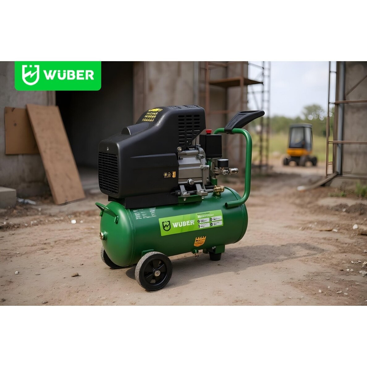Oro kompresorius 24L, 8 BAR – 90 l/min, 1100W Wuber W54001 10