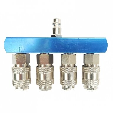 Pneumatinė greitoji jungtis 1/4" KD2166 – 4 krypčių oro skirstytuvas KRAFT&DELE