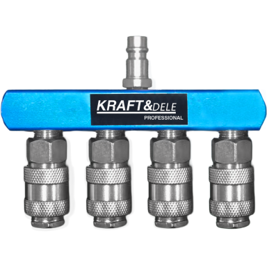 Pneumatinė greitoji jungtis 1/4" KD2166 – 4 krypčių oro skirstytuvas KRAFT&DELE