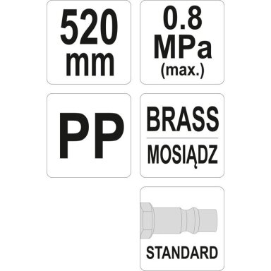 Oro pūtimo pistoletas ilgas 520 mm Oro pūtimo pistoletas ilgas 520 mm