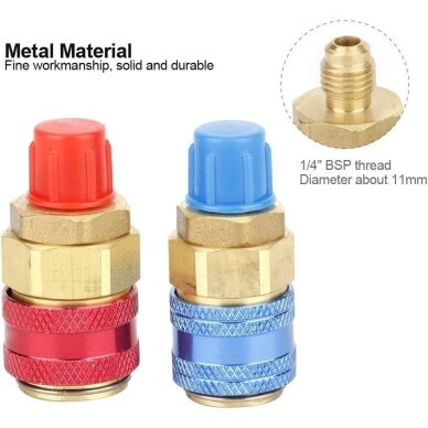 Oro kondicionierių R134A jungtys (varinės) 1/4" su išoriniu sriegiu 2vnt. 3