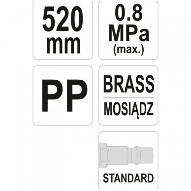 Oro pūtimo pistoletas ilgas 520 mm 1 Oro pūtimo pistoletas ilgas 520 mm 1