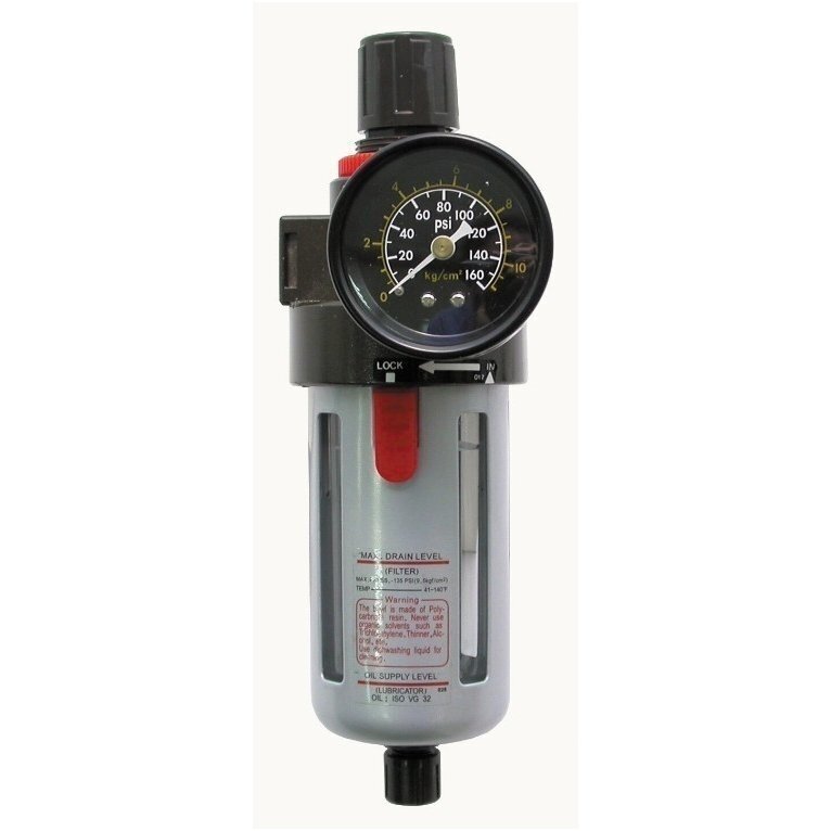 Oro srauto reguliatorius 1/2" su drėgmės filtru Oro srauto reguliatorius 1/2" su drėgmės filtru