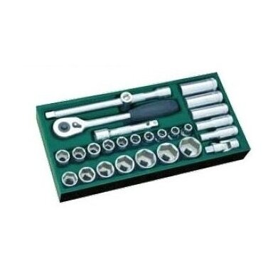 Padėklas Galvučių rinkinys 1/2" 27vnt. SATA