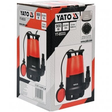 Panardinamas siurblys su plūde 900W YATO 5 Panardinamas siurblys su plūde 900W YATO 5