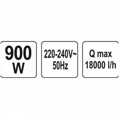 Panardinamas siurblys su plūde 900W YATO 4 Panardinamas siurblys su plūde 900W YATO 4