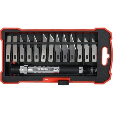 Peiliukų rinkinys tiksliems darbams 14vnt. YATO YT-75140 Peiliukų rinkinys tiksliems darbams 14vnt. YATO YT-75140