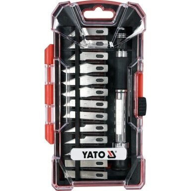 Peiliukų rinkinys tiksliems darbams 14vnt. YATO YT-75140 Peiliukų rinkinys tiksliems darbams 14vnt. YATO YT-75140