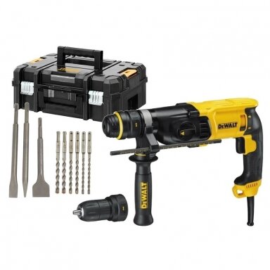 Perforatorius SDS-Plus DeWalt D25144KP + priedai Perforatorius SDS-Plus DeWalt D25144KP + priedai