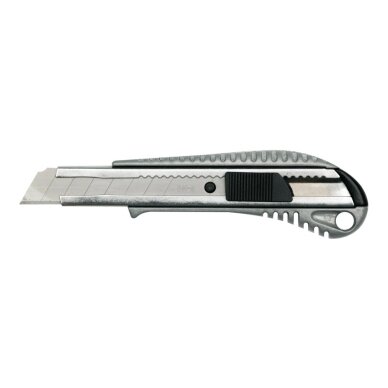 Peilis laužomomis geležtėmis metalinis cinkuotas 18 mm 76184 VOREL Peilis laužomomis geležtėmis metalinis cinkuotas 18 mm 76184 VOREL