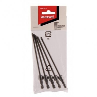PH sukimo antgaliai 130mm, 5 vnt. sukimo mazgui Makita 199155-7 PH sukimo antgaliai 130mm, 5 vnt. sukimo mazgui Makita 199155-7