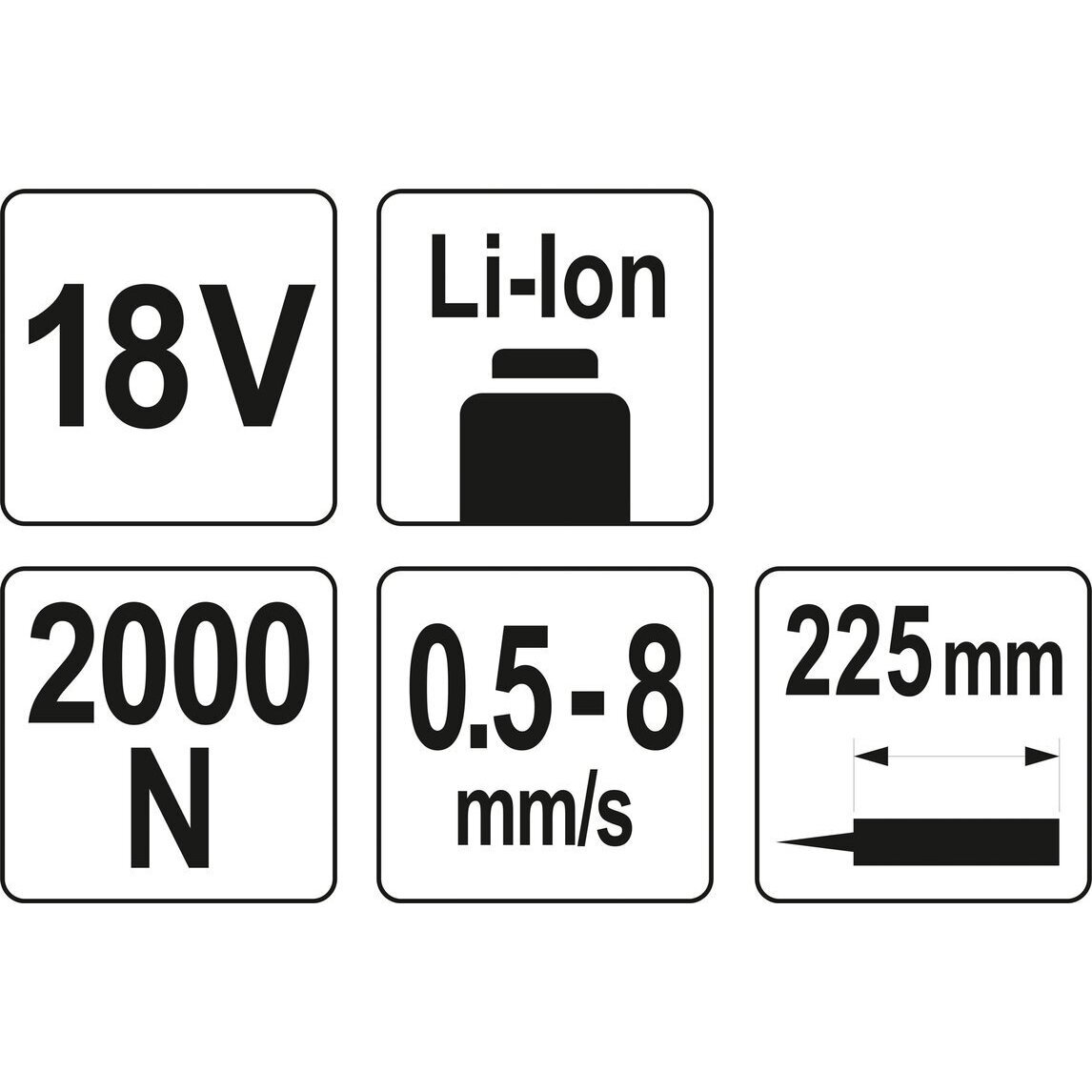 Pistoletas silikonui akumuliatorinis | 18V | be baterijos YATO 5