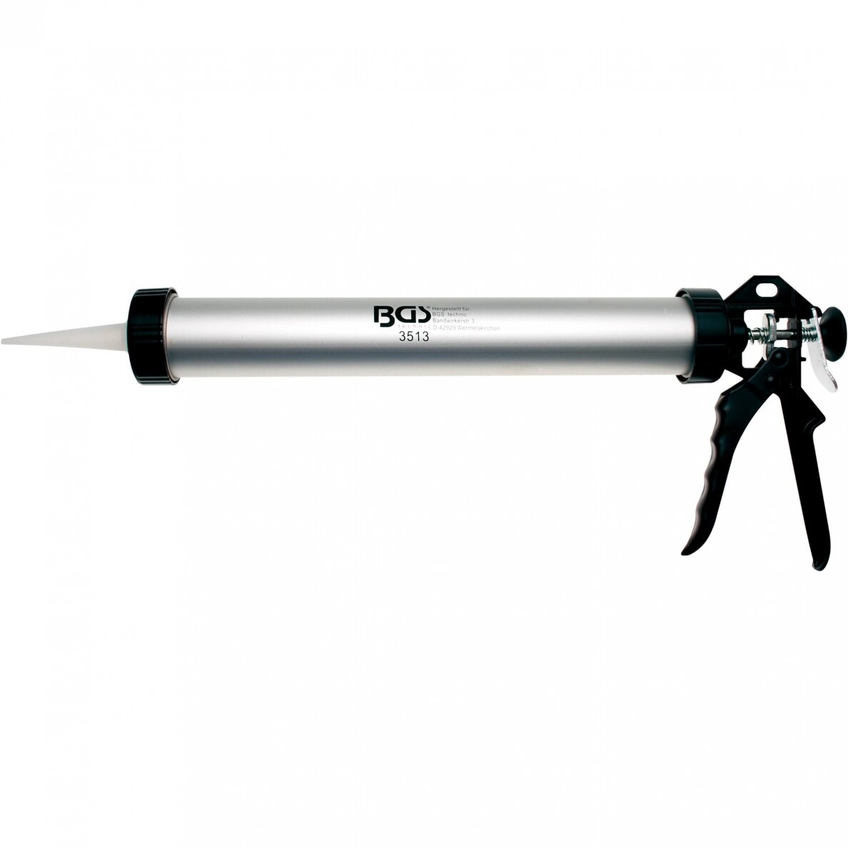 Pistoletas silikonui kasetėms, aliuminis 380mm BGS-Technic Pistoletas silikonui kasetėms, aliuminis 380mm BGS-Technic