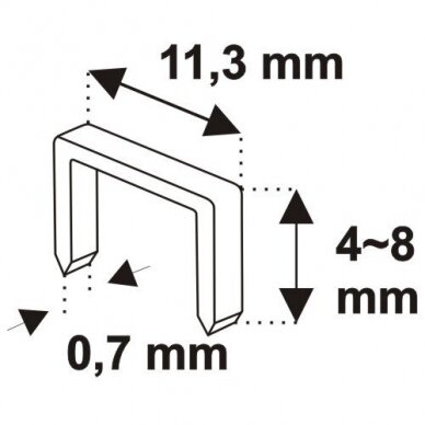 DEDRA 11Z001 rankinis kabiamušis / baldinis segiklis Nr. 53 Segtukai 4–8 mm (Metalinis) 2 DEDRA 11Z001 rankinis kabiamušis / baldinis segiklis Nr. 53 Segtukai 4–8 mm (Metalinis) 2