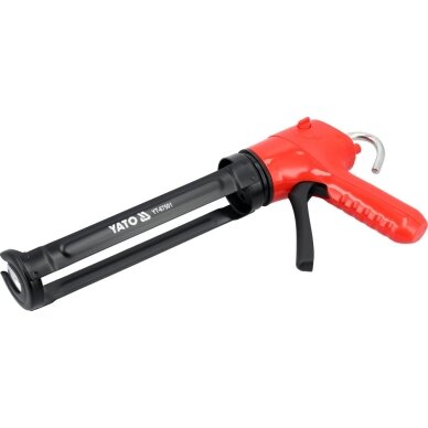 Pistoletas silikonui su srauto stabdymo vožtuvu 230 mm | 300 ml YATO 2 Pistoletas silikonui su srauto stabdymo vožtuvu 230 mm | 300 ml YATO 2
