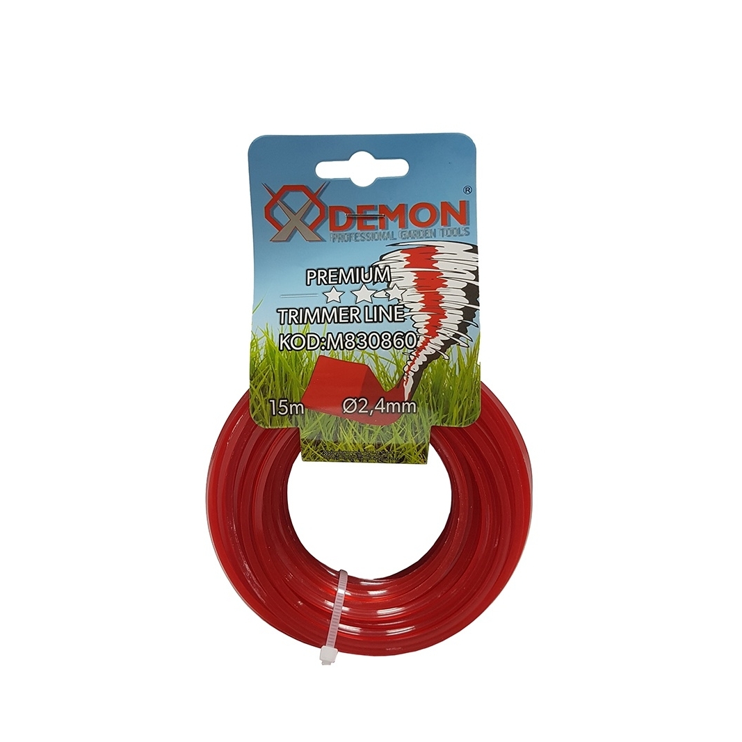 Pjovimo valas trimeriams 2,4mm x 15m (Kvadratinis)