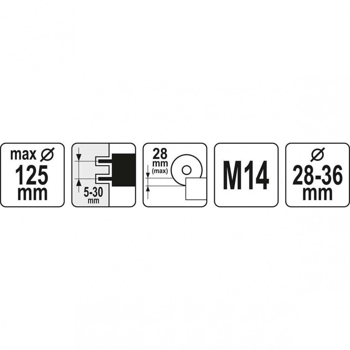 Dulkių nusiurbimo apasga kampiniam šlifuokliui M14 125mm YATO YT-82988 3 Dulkių nusiurbimo apasga kampiniam šlifuokliui M14 125mm YATO YT-82988 3