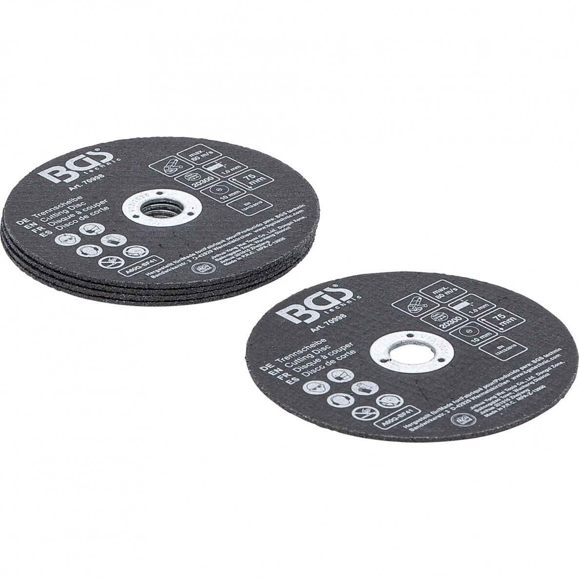 Pjovimo diskų rinkinys nerūdijančiam plienui Ø 75 x 1,0 x 10 mm 5 vnt. 1