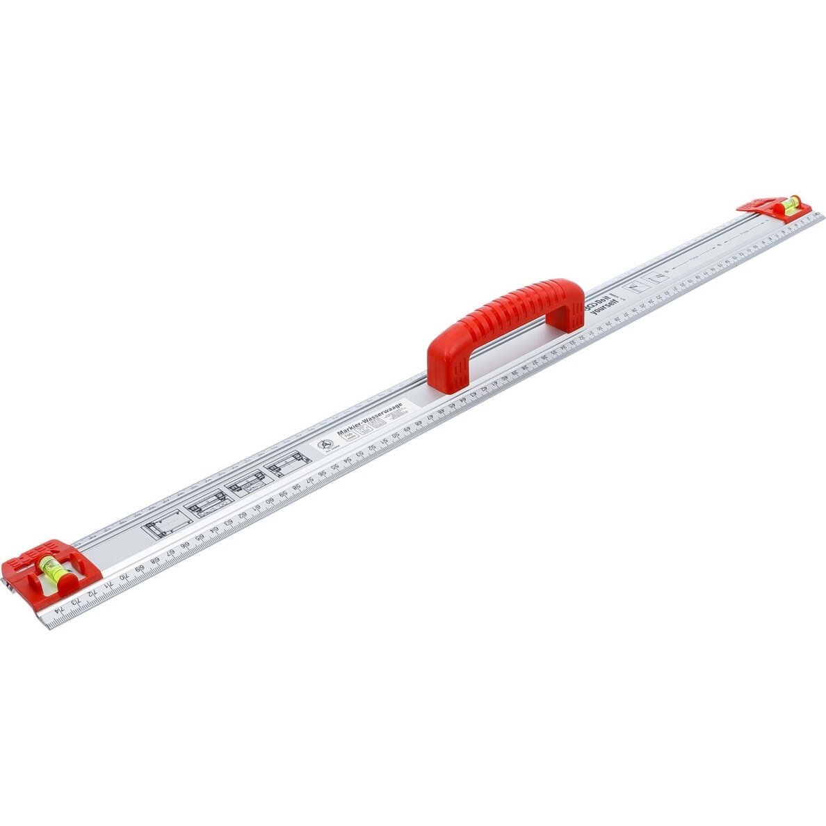 Pjovimo ir žymėjimo liniuotė | su rankena ir gulsčiuku | 750 mm BGS Pjovimo ir žymėjimo liniuotė | su rankena ir gulsčiuku | 750 mm BGS