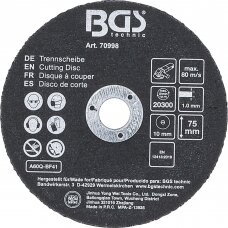 Pjovimo diskų rinkinys nerūdijančiam plienui Ø 75 x 1,0 x 10 mm 5 vnt.