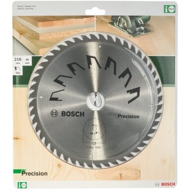 Pjovimo diskas medienai Bosch 216x30mm 48T (Švariam pjuviui) Pjovimo diskas medienai Bosch 216x30mm 48T (Švariam pjuviui)