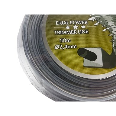 Pjovimo gija trimeriui 2,4mm x 50m (Kvadratinė, sustiprinta) Pjovimo gija trimeriui 2,4mm x 50m (Kvadratinė, sustiprinta)