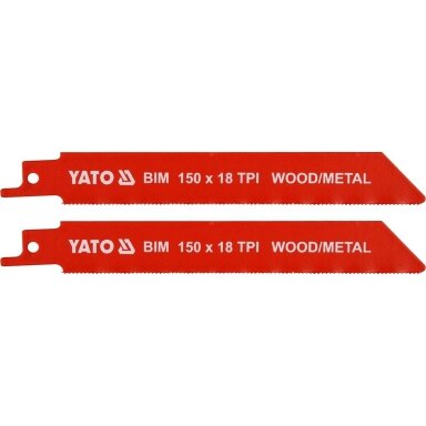 Pjūkliukai stumdomam siaurapjūkliui metalui 150mm 18TPI 2vnt. YATO Pjūkliukai stumdomam siaurapjūkliui metalui 150mm 18TPI 2vnt. YATO