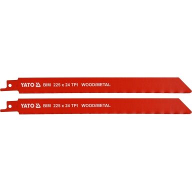 Pjūkliukai stumdomam siaurapjūkliui metalui 225mm 24TPI 2vnt. YATO Pjūkliukai stumdomam siaurapjūkliui metalui 225mm 24TPI 2vnt. YATO