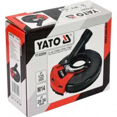 Pjovimo apsauga nuo dulkių kampiniams šlifuokliams reguliuojama M14 115/125mm YATO YT-82994 2