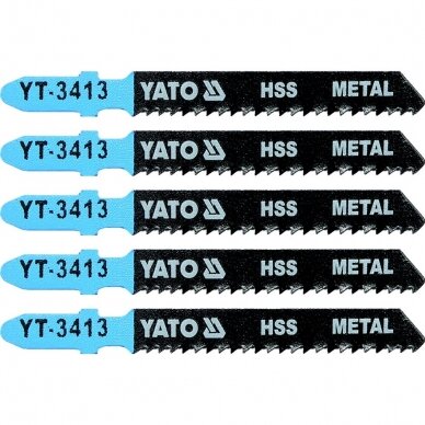 Pjūkliukai siaurapjūkliui metalui 5vnt, 12TPI Yato YT-3413 Pjūkliukai siaurapjūkliui metalui 5vnt, 12TPI Yato YT-3413