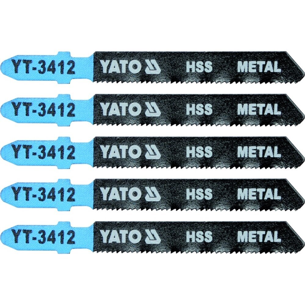 Pjūkliukai siaurapjūkliui metalui 5vnt, 21TPI, 1.0mm Yato YT-3412 Pjūkliukai siaurapjūkliui metalui 5vnt, 21TPI, 1.0mm Yato YT-3412