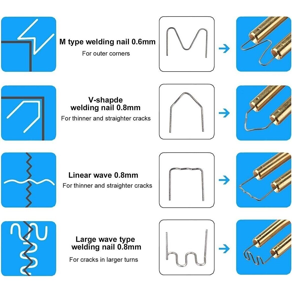 Plastiko suvirinimo aparatas + 200 kabių ir priedai 3 Plastiko suvirinimo aparatas + 200 kabių ir priedai 3
