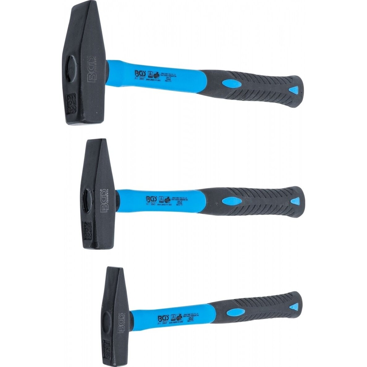 Plaktukų rinkinys Stiklo pluošto rankena DIN 1041 300 / 500 / 800 g 3 vnt. 3845 BGS Technik 2 Plaktukų rinkinys Stiklo pluošto rankena DIN 1041 300 / 500 / 800 g 3 vnt. 3845 BGS Technik 2