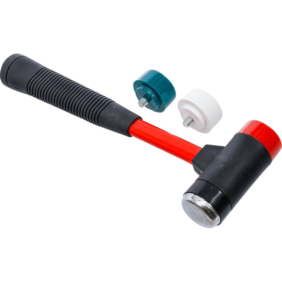 Plaktukų rinkinys su keičiamomis galvutėmis Stiklo pluošto rankena Ø 38 mm 91864 BGS Plaktukų rinkinys su keičiamomis galvutėmis Stiklo pluošto rankena Ø 38 mm 91864 BGS