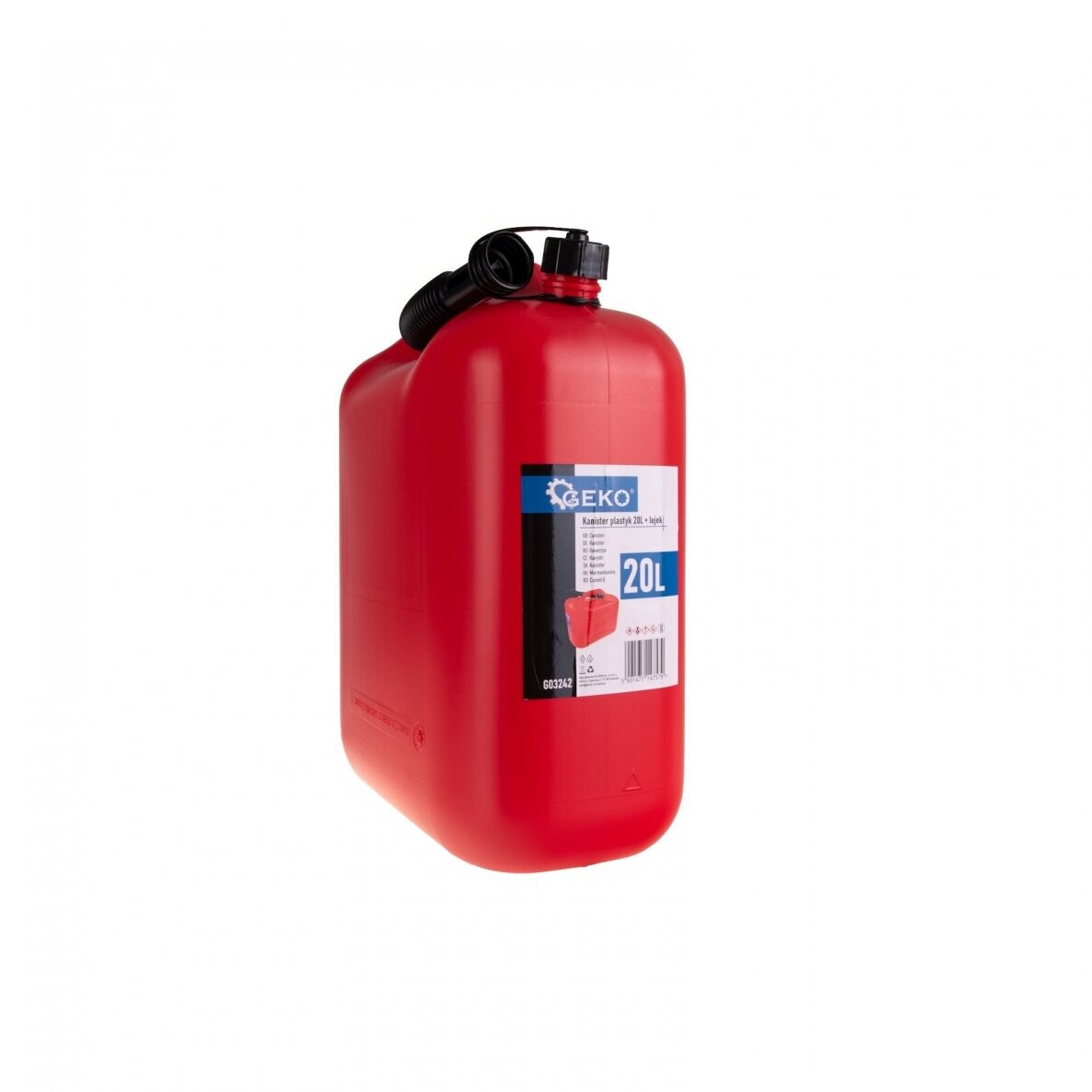 Plastikinis kanistras 20L su piltuvu GEKO G03242 1 Plastikinis kanistras 20L su piltuvu GEKO G03242 1