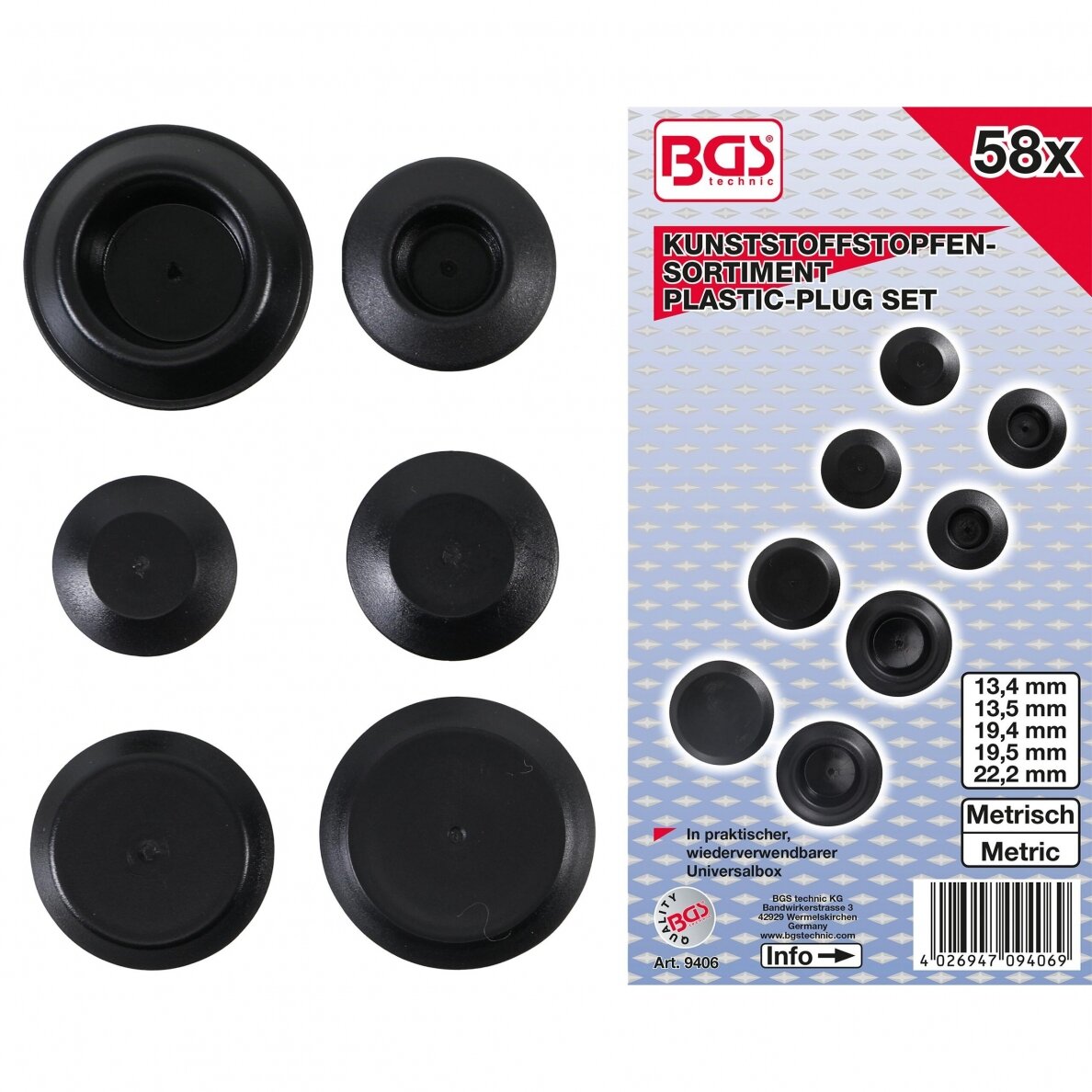 Plastikinių kamščių rinkinys 58 vnt. Plastikinių kamščių rinkinys 58 vnt.