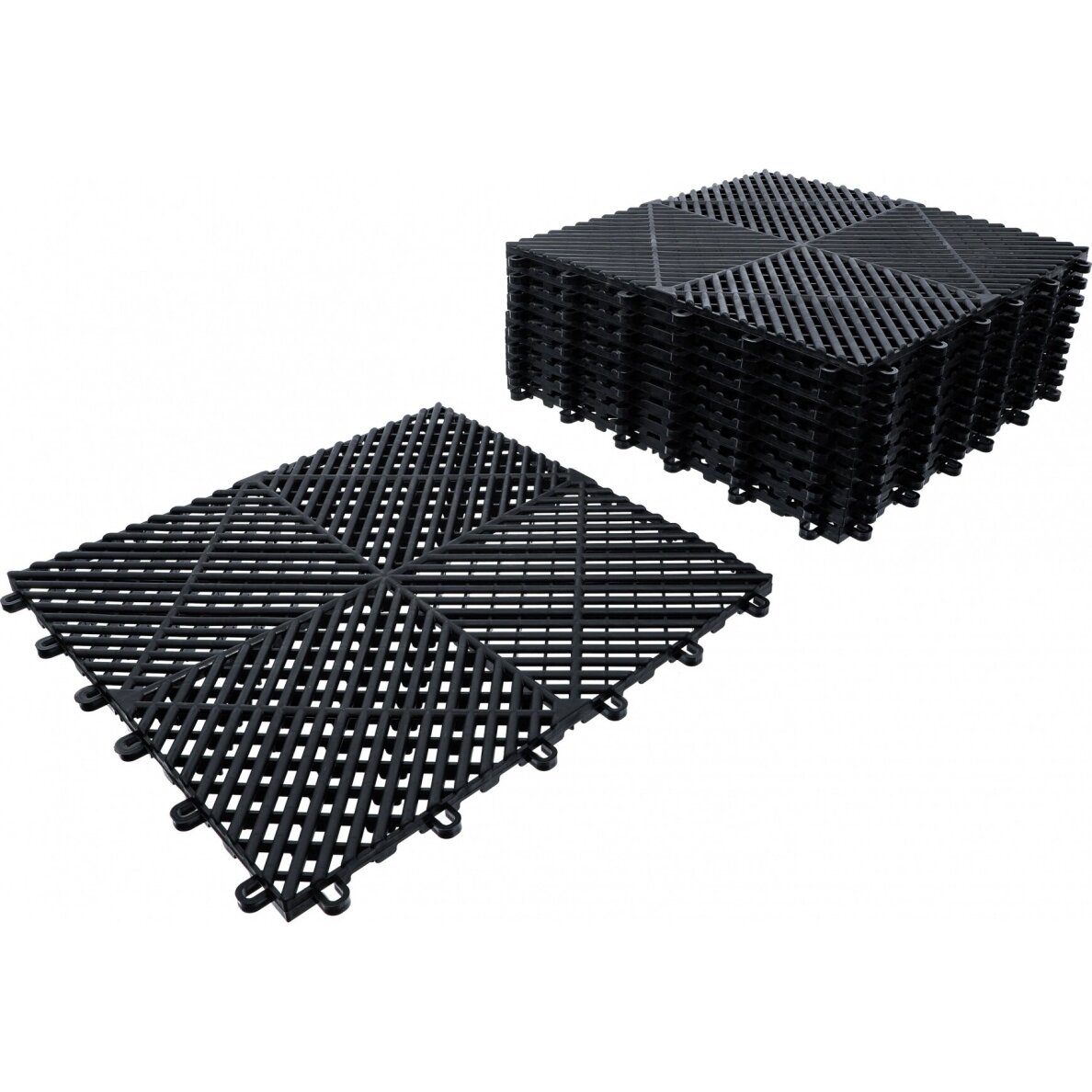 Plastikinių plytelių rinkinys | Paspaudimo sistema | 400 x 400 x 18 mm | 10 vnt. BGS