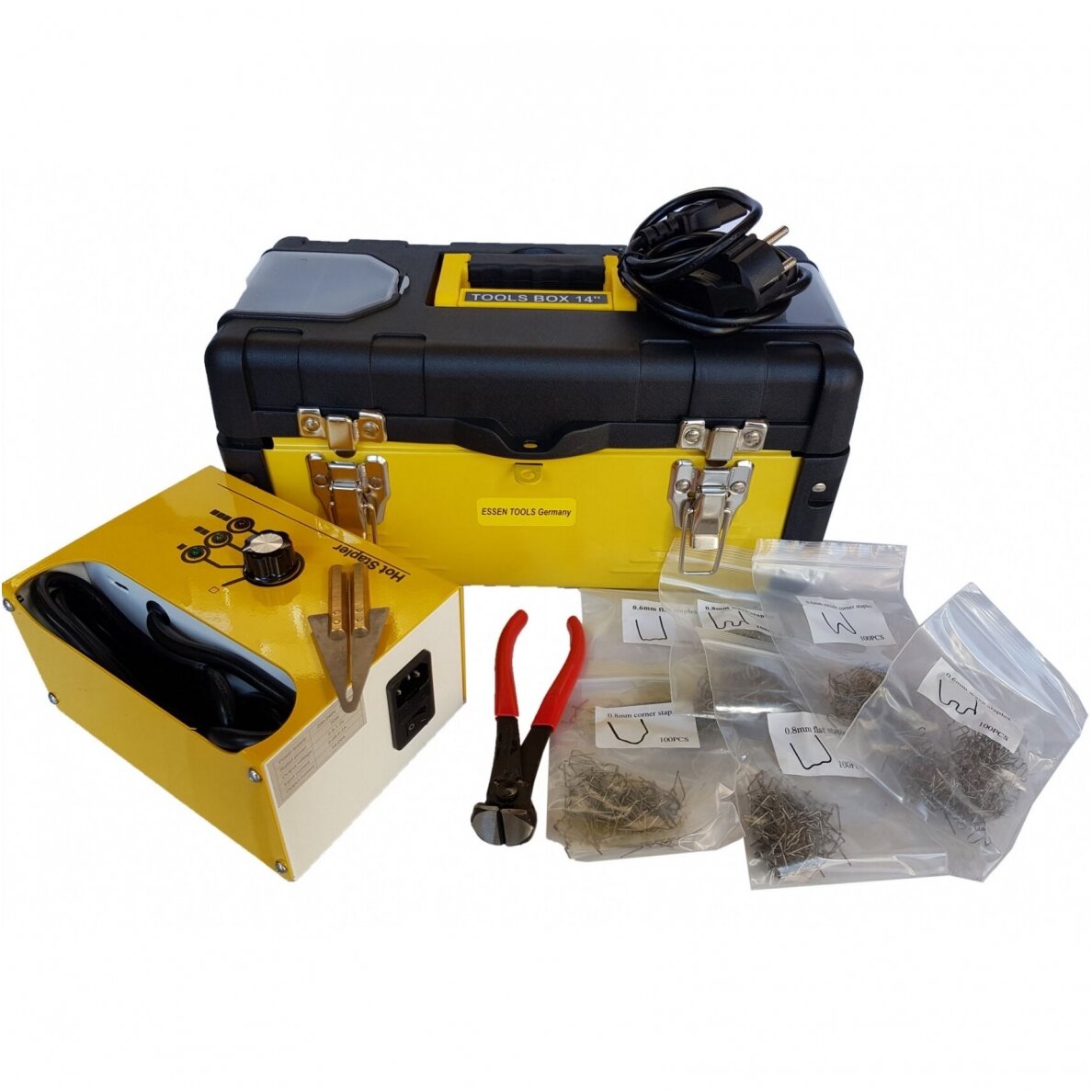 Plastiko remonto prietaisas +600vnt. kabių ESSEN Tools 4 Plastiko remonto prietaisas +600vnt. kabių ESSEN Tools 4
