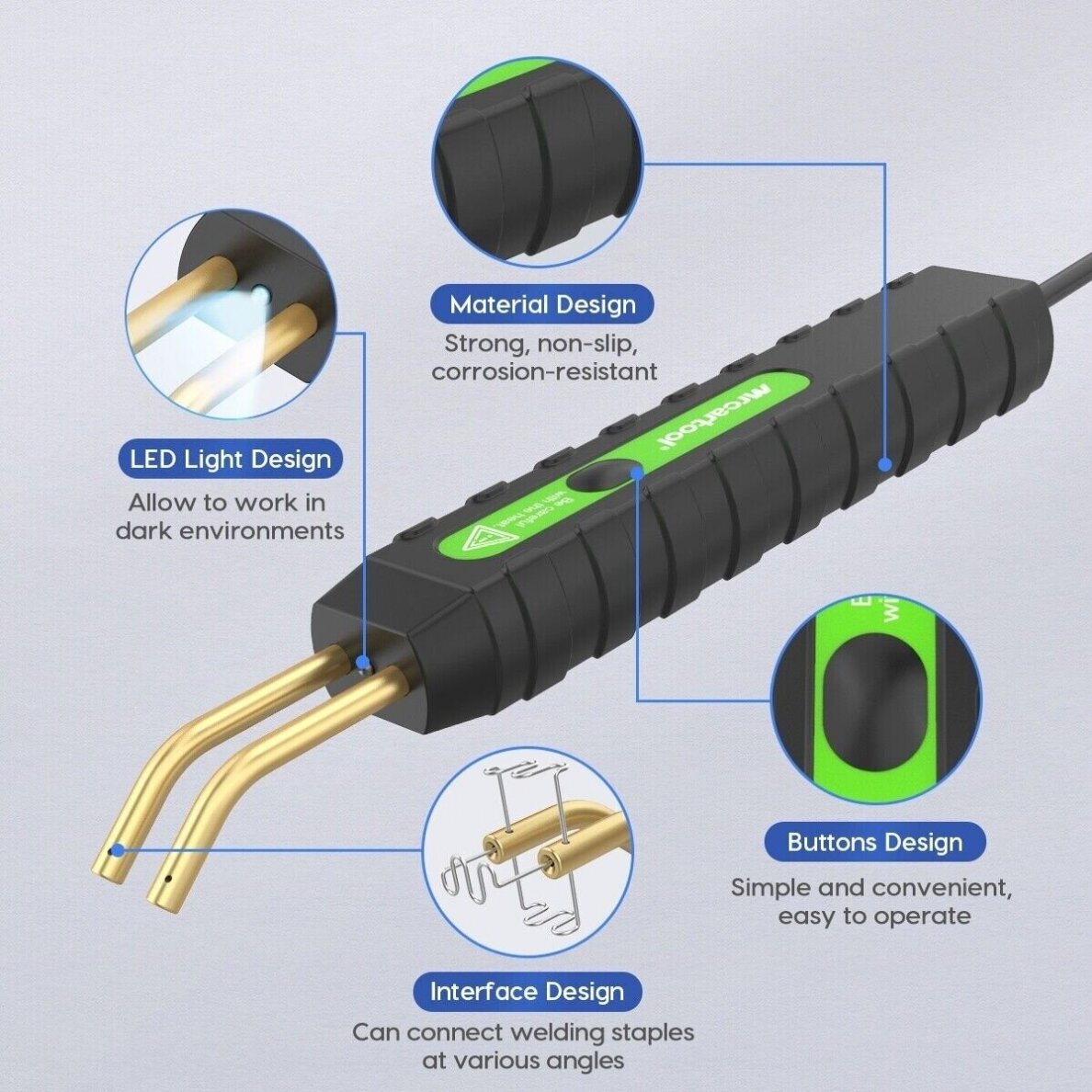 Plastiko remonto prietaisas +600vnt kabių komplekte, Essen Tools HS80W 14 Plastiko remonto prietaisas +600vnt kabių komplekte, Essen Tools HS80W 14