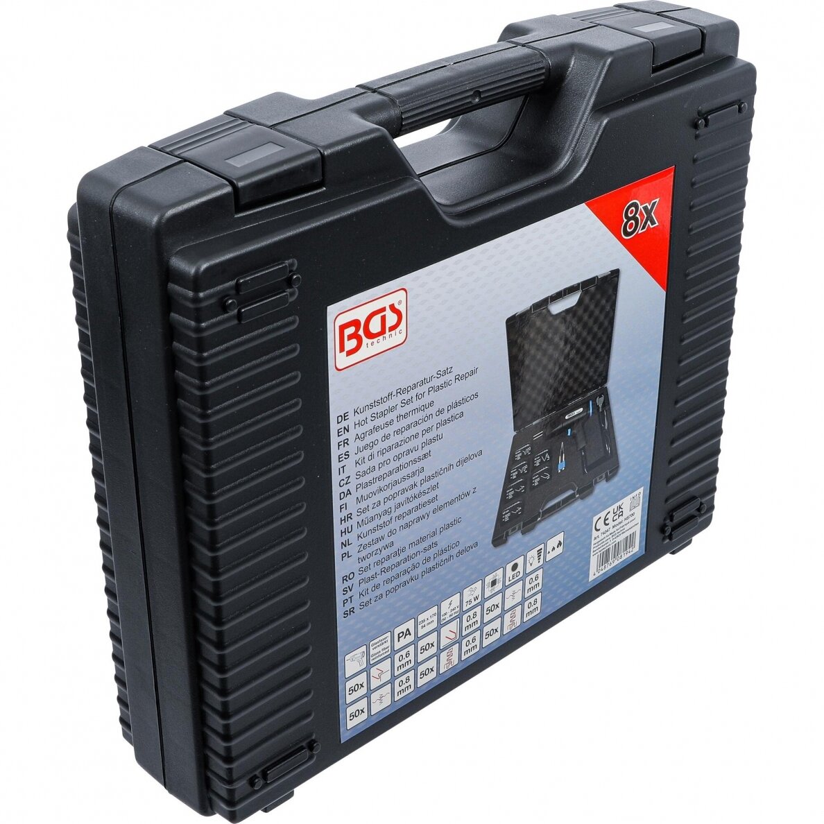 Plastiko remonto rinkinys 75W, 300 kabių, BGS-technic 74347 7 Plastiko remonto rinkinys 75W, 300 kabių, BGS-technic 74347 7
