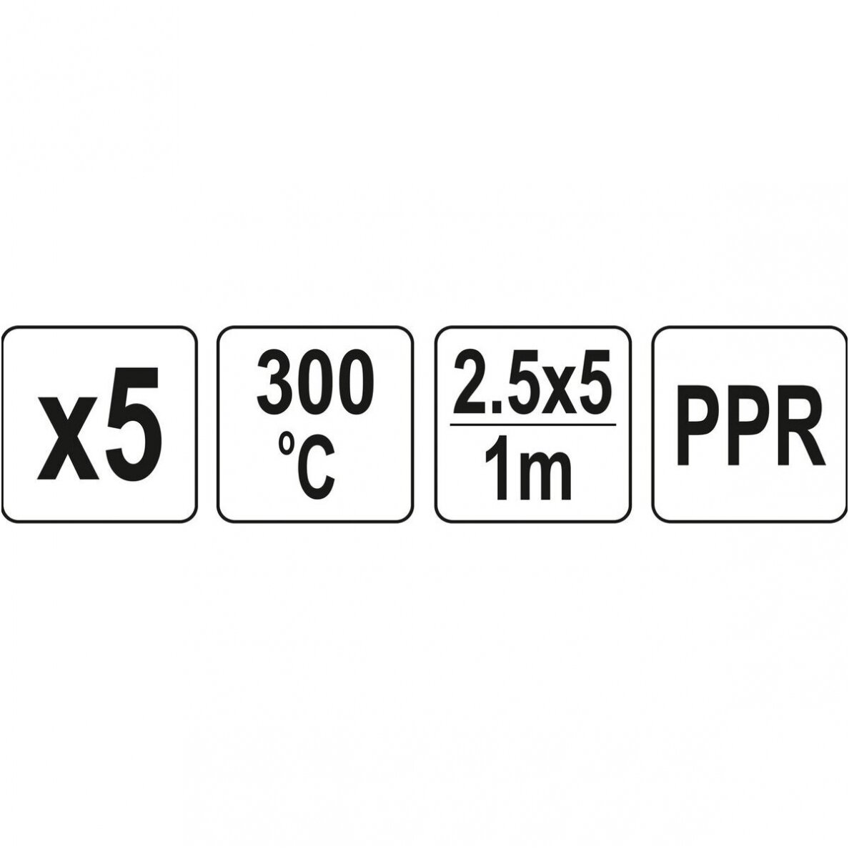 Plastiko suvirinimo juosta PPR (polipropilenas) 2.5x5mm 5vnt.х1m YATO 2 Plastiko suvirinimo juosta PPR (polipropilenas) 2.5x5mm 5vnt.х1m YATO 2