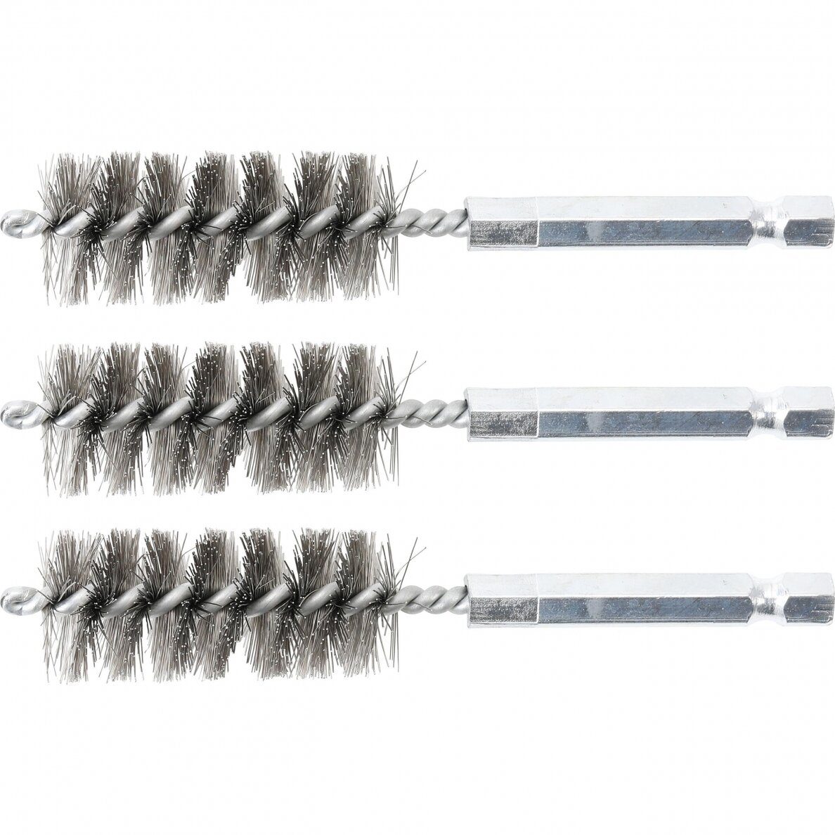 Plieniniai šepečiai vamzdeliams 18mm 6,3mm(1/4") 3vnt.