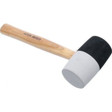 Plaktukas guminis Hickory rankena juoda / balta galva Ø 63 mm, 840 g 1969 BGS Technik