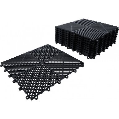 Plastikinių plytelių rinkinys | Paspaudimo sistema | 400 x 400 x 18 mm | 10 vnt. BGS Plastikinių plytelių rinkinys | Paspaudimo sistema | 400 x 400 x 18 mm | 10 vnt. BGS