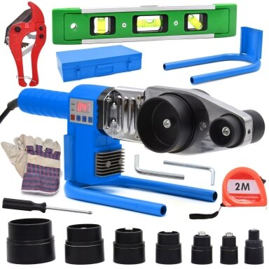 Plastikinių vamzdžių suvirinimo aparatas 16-63mm LCD GEKO Plastikinių vamzdžių suvirinimo aparatas 16-63mm LCD GEKO