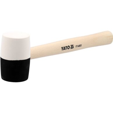 Plaktukas guminis baltas/juodas 580 g YT-4603 YATO 1